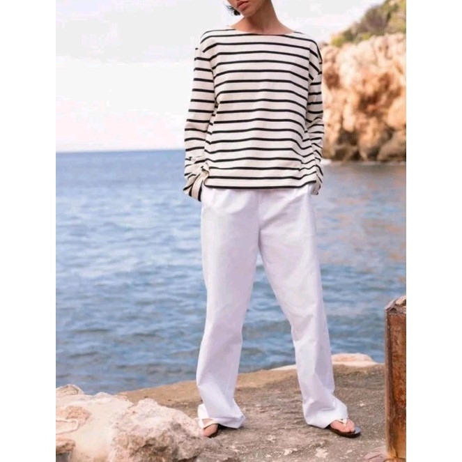 Jenni Kayne Paloma Pant White Size Medium Nwt Relaxed Pull On